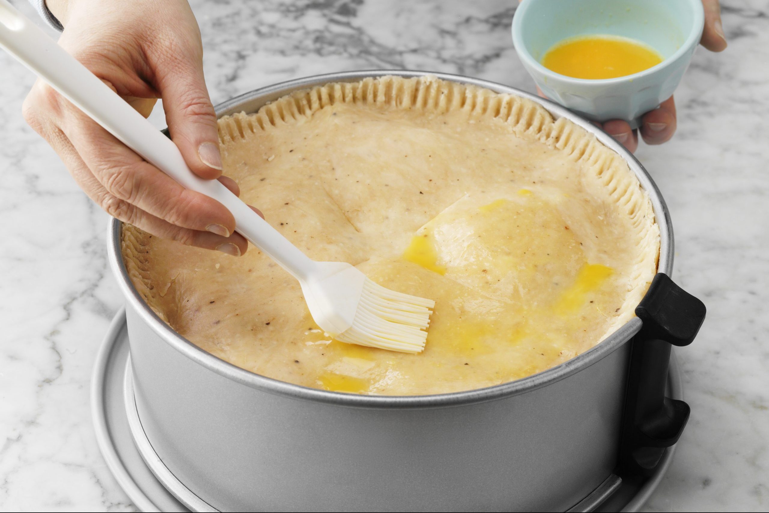 Pizza Rustica egg wash