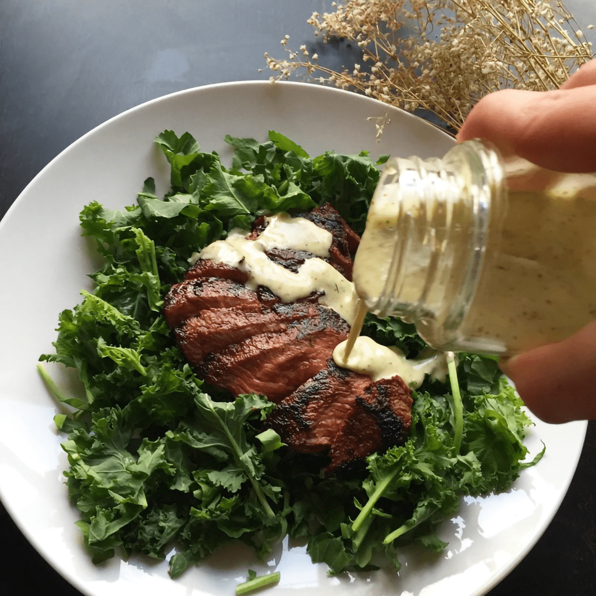 Ramp Spiked Dijon Yogurt Salad Dressing