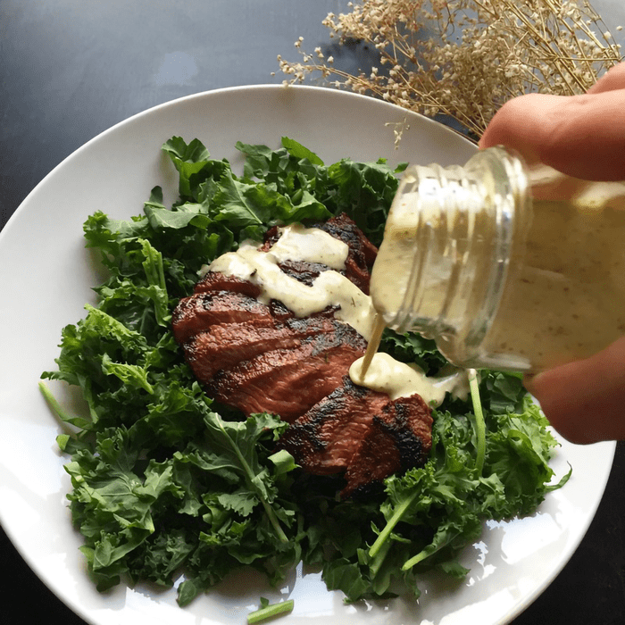 Ramp Spiked Dijon Yogurt Salad Dressing