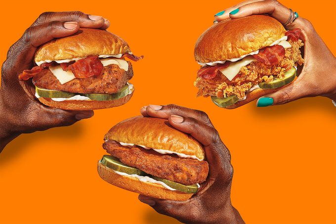 Blackened Chicken Sandwich Variety No Words Courtesy Popeyes