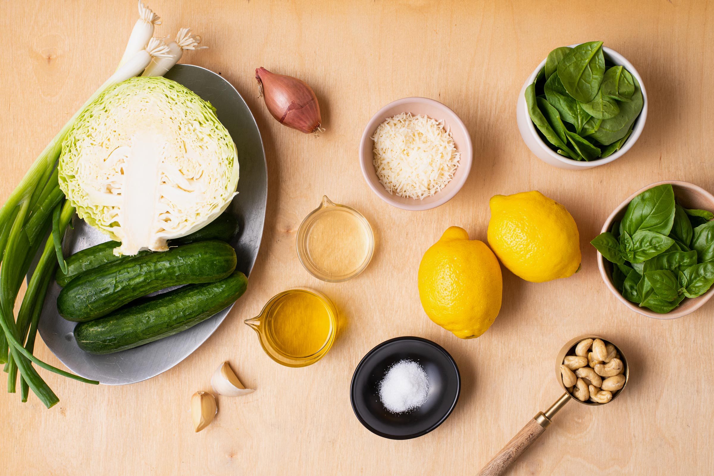 Green Goddess Salad ingredients