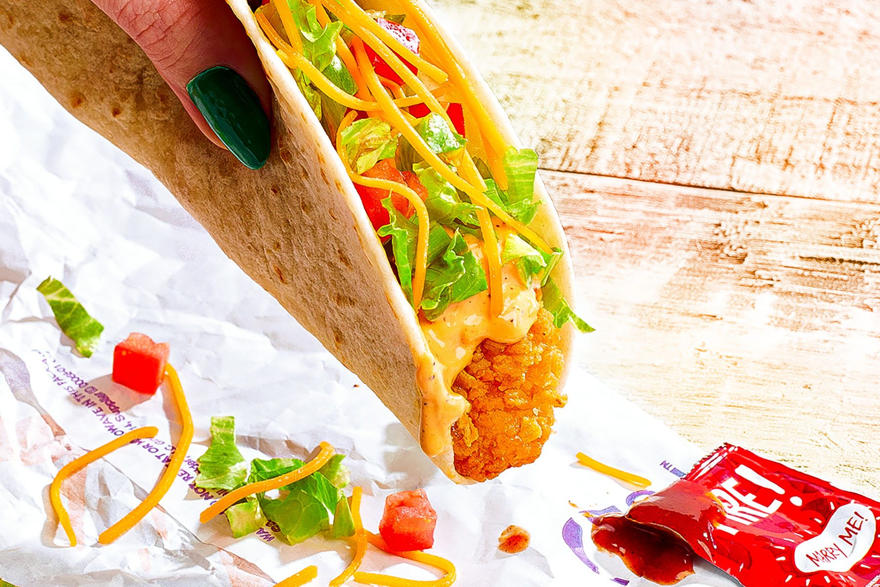 Detailed Taco Bell Crispy Chicken Taco