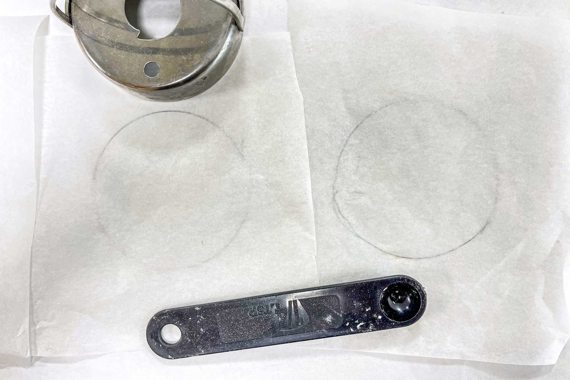 circles drawn on parchment paper