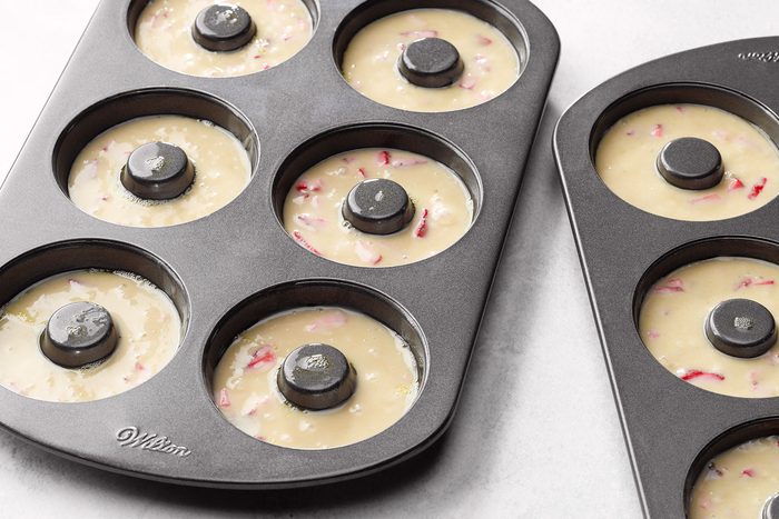 Filled up Doughnut Pan with Mix