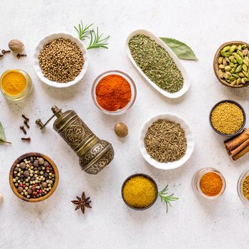 variety of spices and herbs