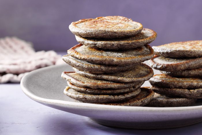 Blinis Stacked on a Plate