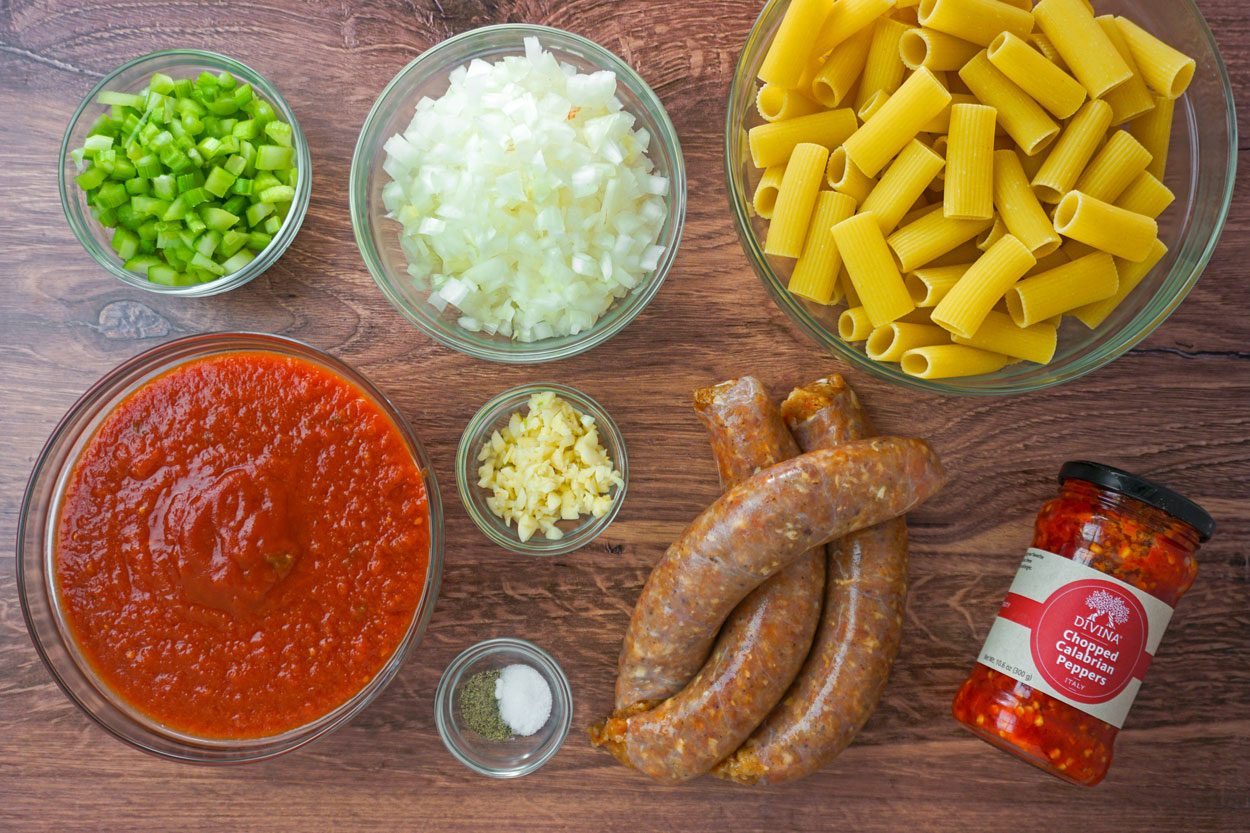 Ingredients For Emerils Spicy Rigatoni Lauren Habermehl For Toh