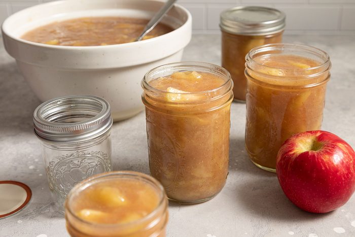 Apple Pie Filling in jars