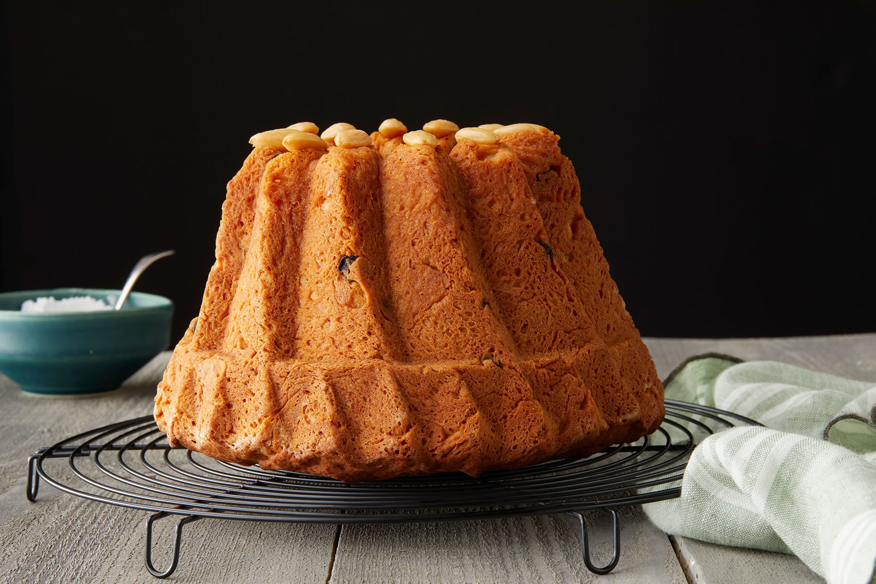 Baked Kugelhopf on Wire Rack