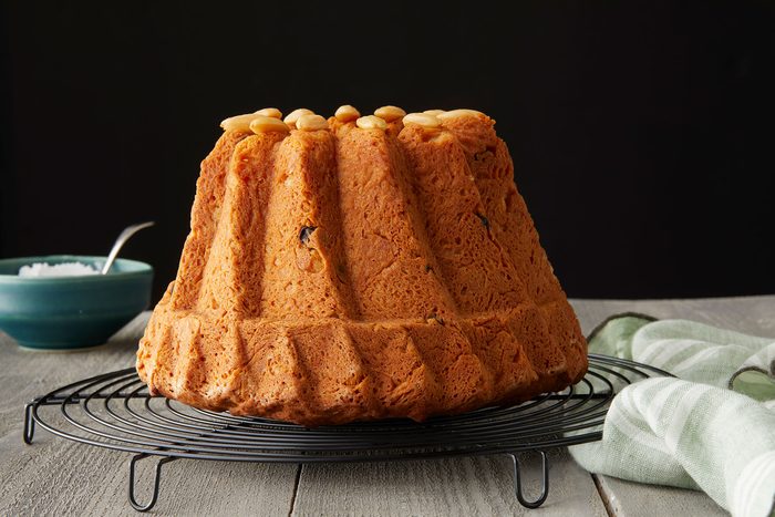 Baked Kugelhopf on Wire Rack