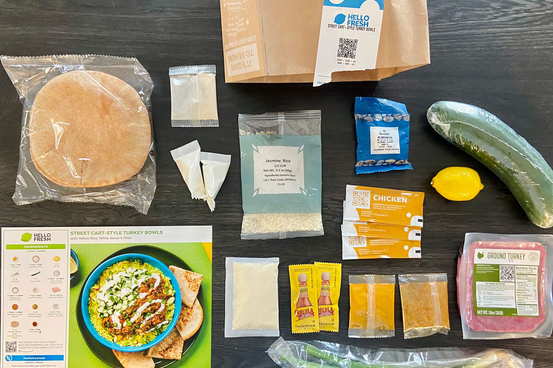 Many Ingredients kept on Table