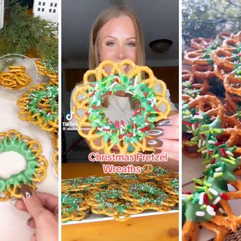 Viral Christmas Pretzel Wreaths