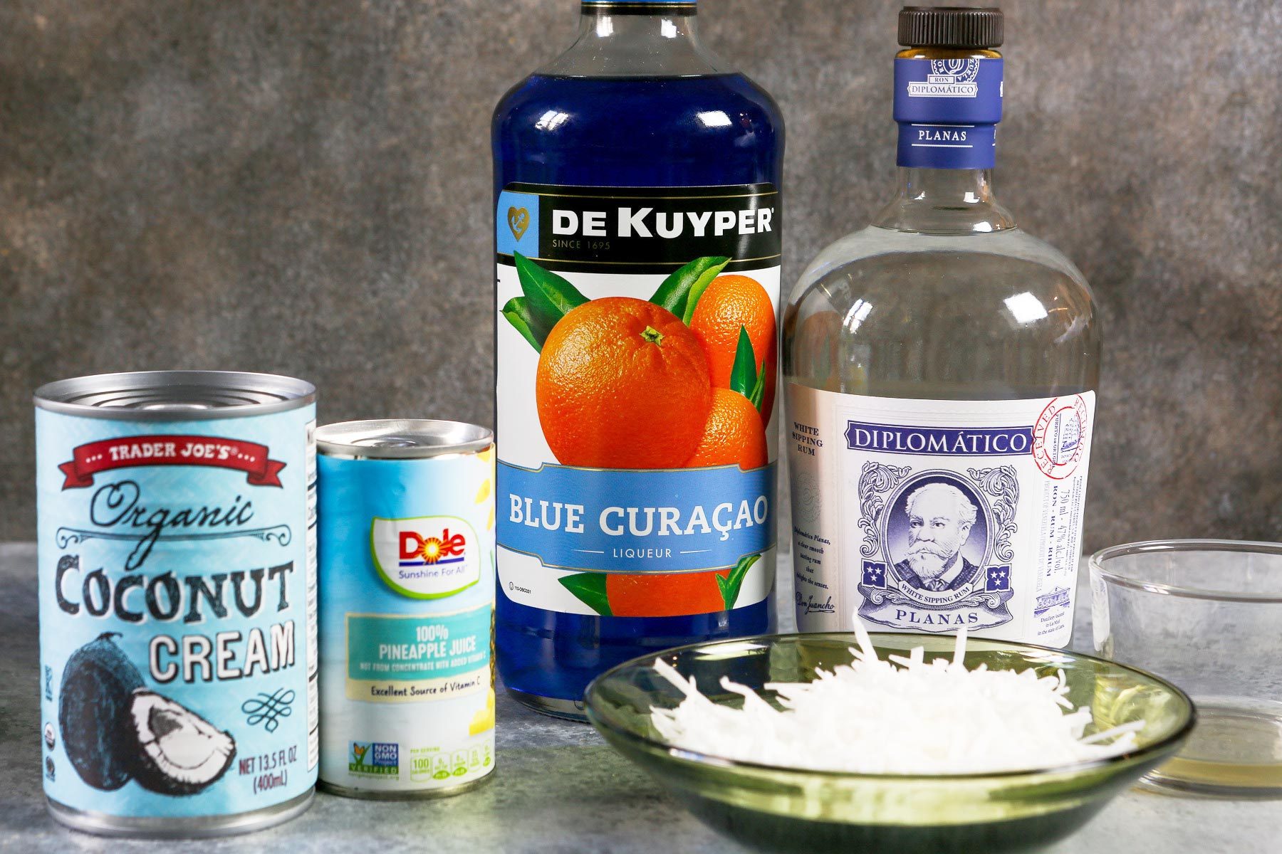 ingredients for Jack Frost Cocktail