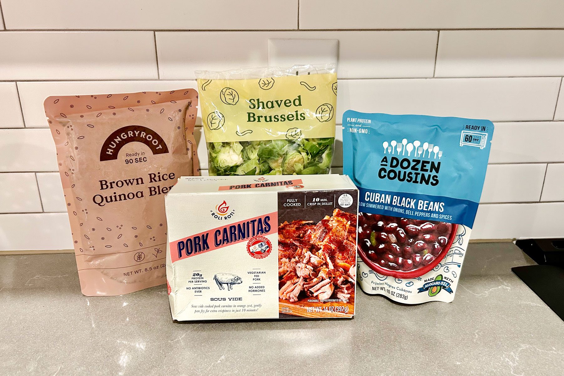 Hungryroot products on a shelf