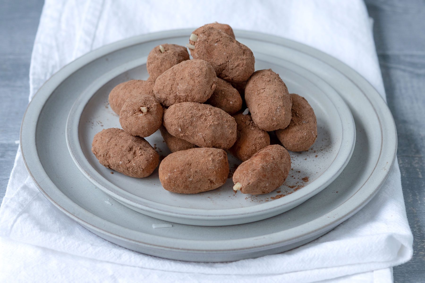 Fully prepared Irish Potato Candy in a plate