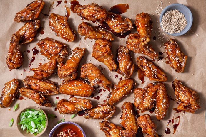 Teriyaki Chicken Wings with sesame seeds