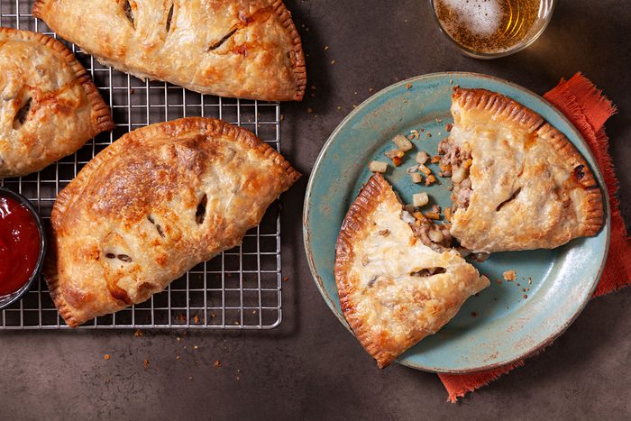 Pasties served on plate
