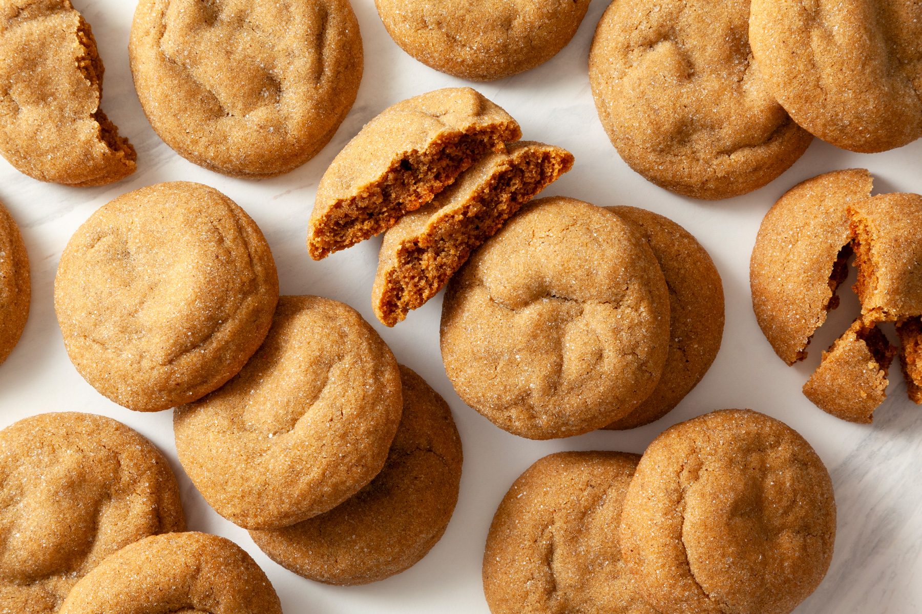 A group of big soft ginger cookies