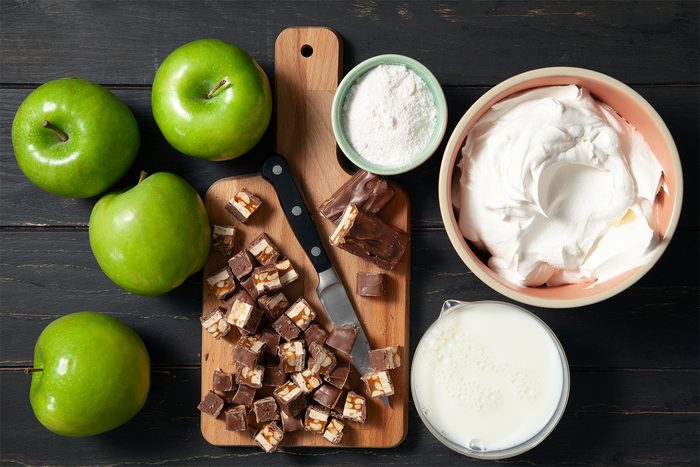 Ingredients for Candy Bar Apple Salad