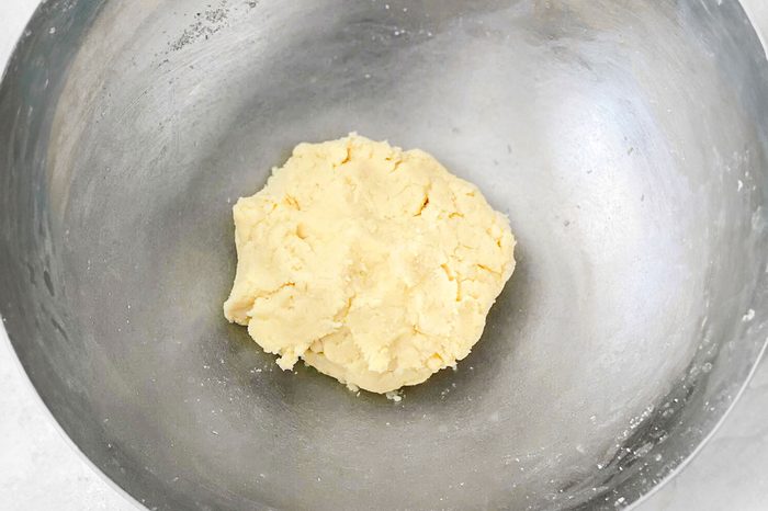 Gulab Jamun Dough in a metal bowl