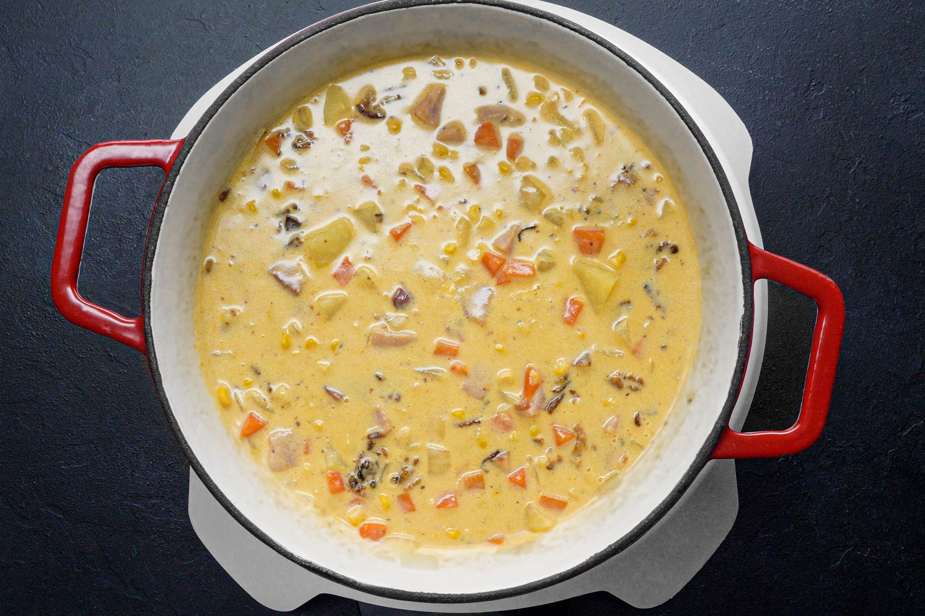 Cheddar cheese melting 