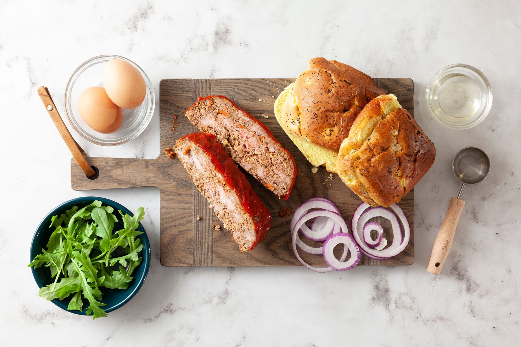 Ingredients for Meat Loaf Sandwich