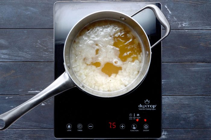 Cook and stir onion in oil over medium heat until tender in a large saucepan