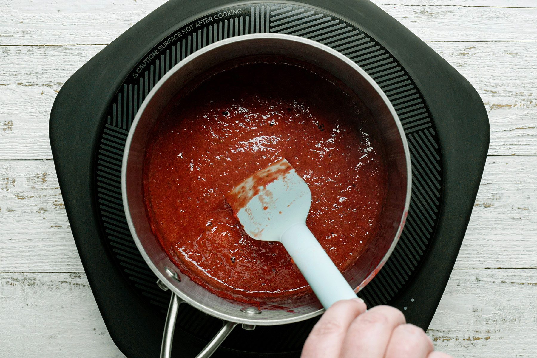 Making strawberry puree