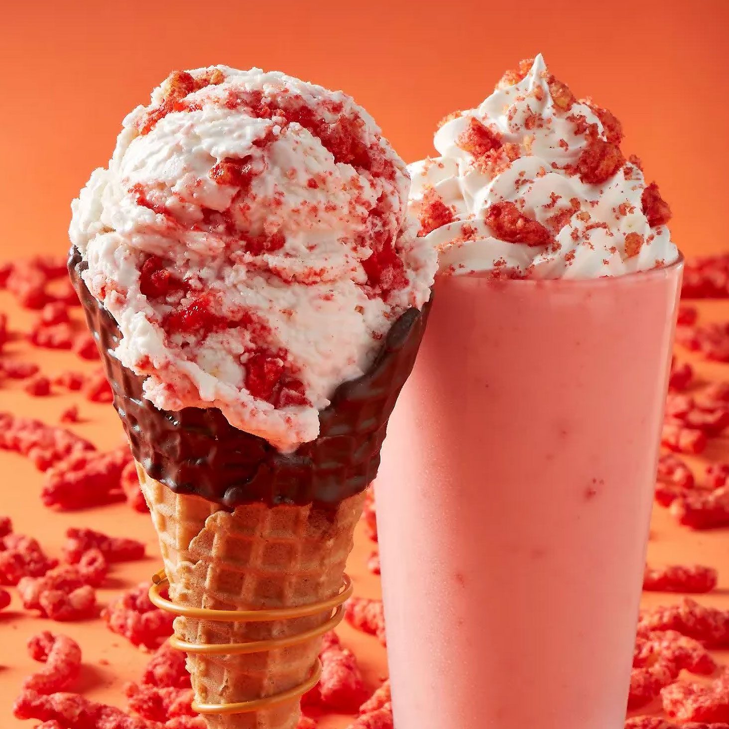 Marble Slab Cheetos Flamin Hot Ice Cream 