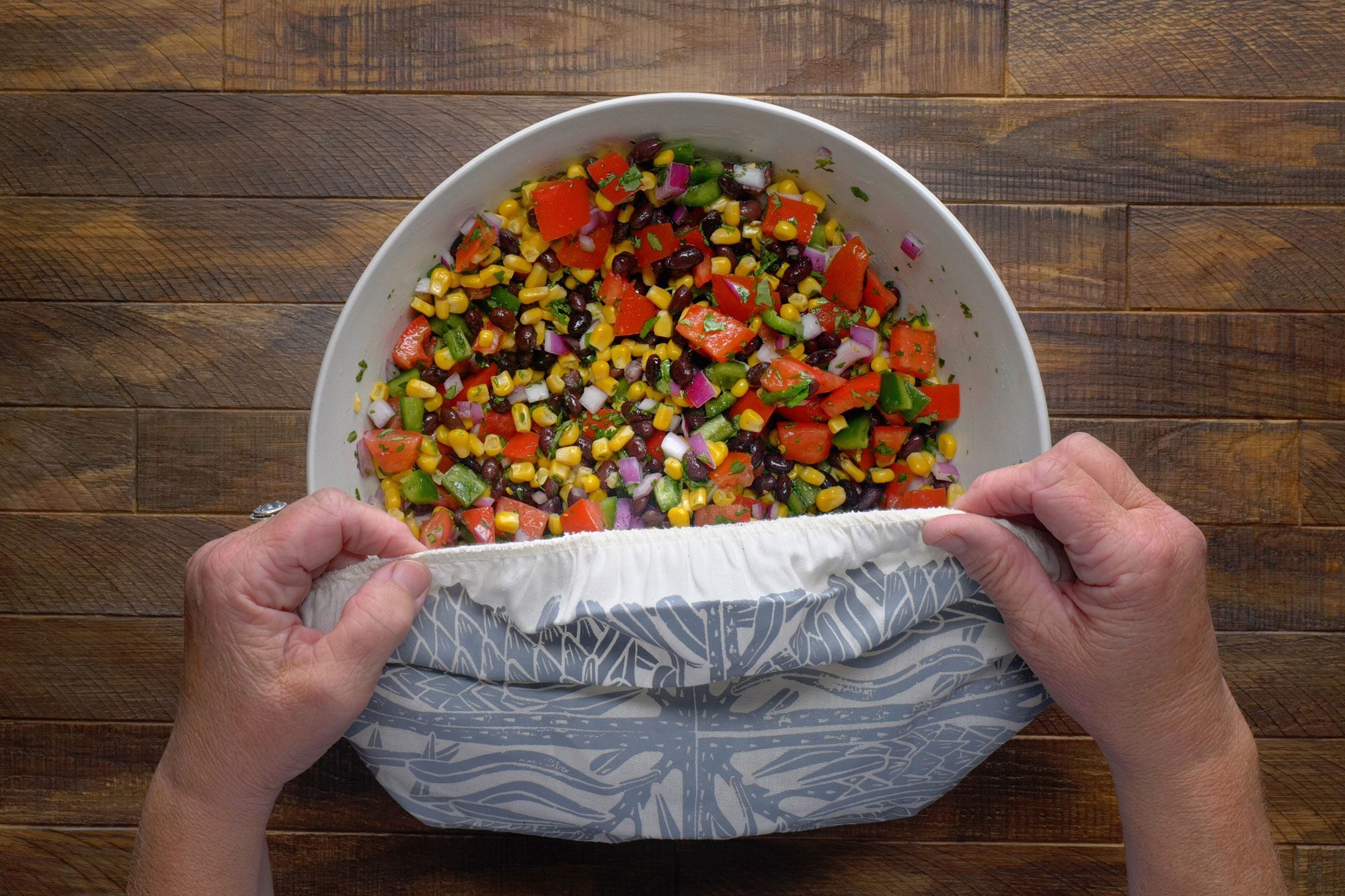 Cover tightly and refrigerate until ready