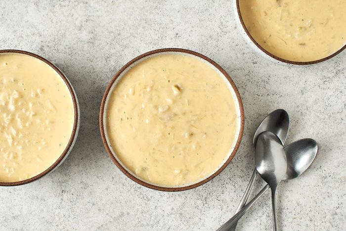 You can make this easy hash brown potato soup from Taste of Home using frozen hash browns and just four other ingredients.