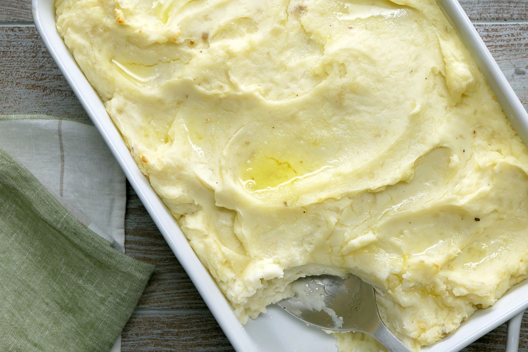 Sour Cream Mashed Potatoes is ready to be served