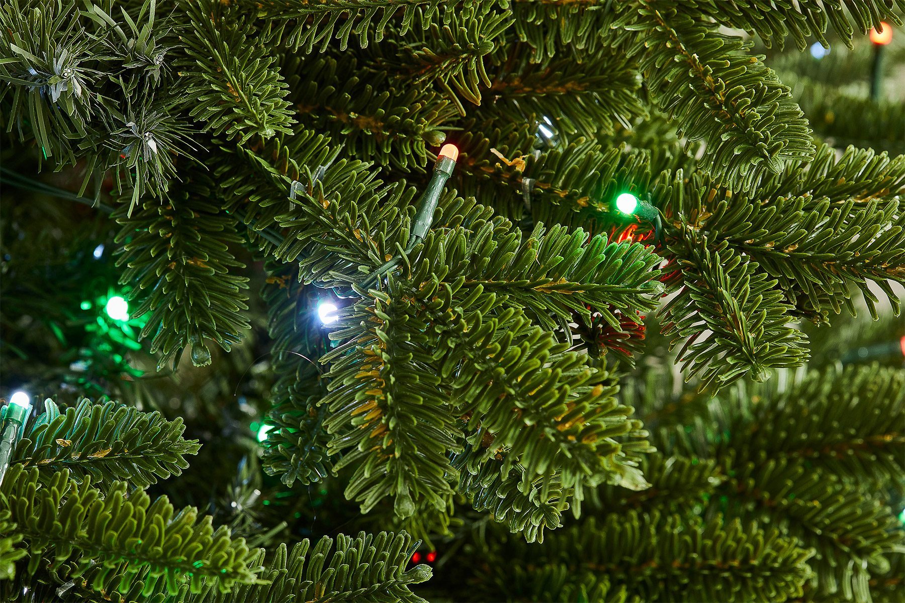 Balsam Hill Fraser Fir with Twinkly Light Show Closeup