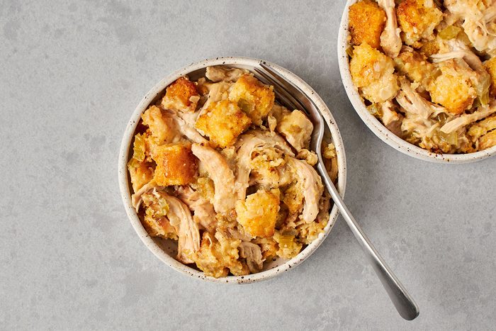This chicken cornbread casserole by Taste of Home is a comforting and nostalgic dinner.