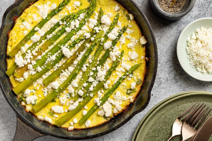 Taste of Home Asparagus Frittata recipe photo of the final recipe.