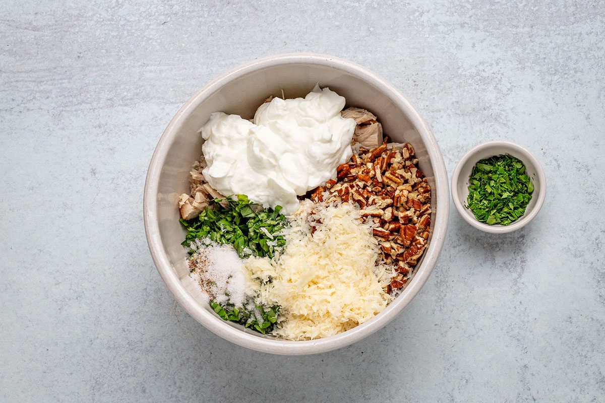 Chicken Salad With Greek Yogurt Preparation, A Taste Of Home Recipe.