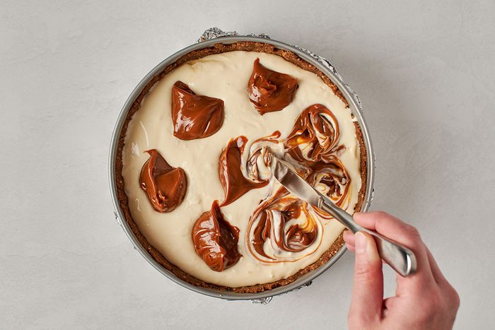 Add dulce de leche swirl