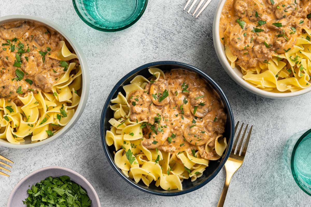 Taste of Home Instant Pot Beef Stroganoff recipe photo of the finished recipe.