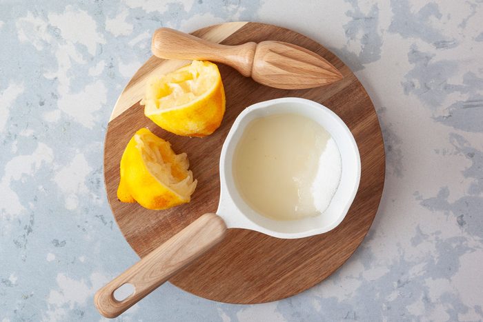 Step 4 of Taste of Home Italian Lemon Cream Cake is to in a small saucepan, combine sugar and lemon juice. Bring to a boil over medium heat; cook and stir until sugar is dissolved