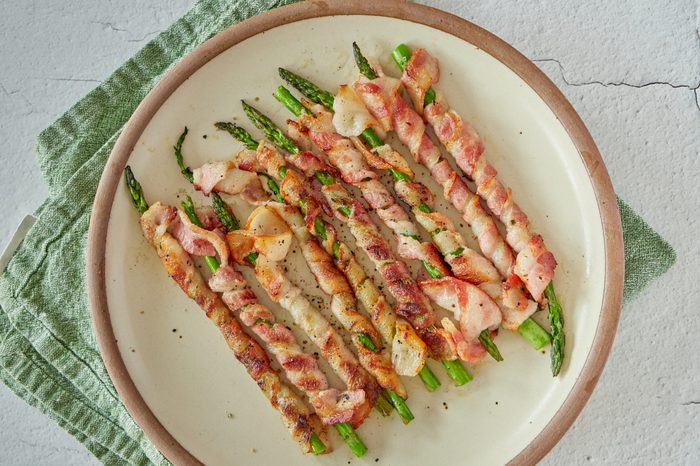 Bacon wrapped asparagus is a great side dish!