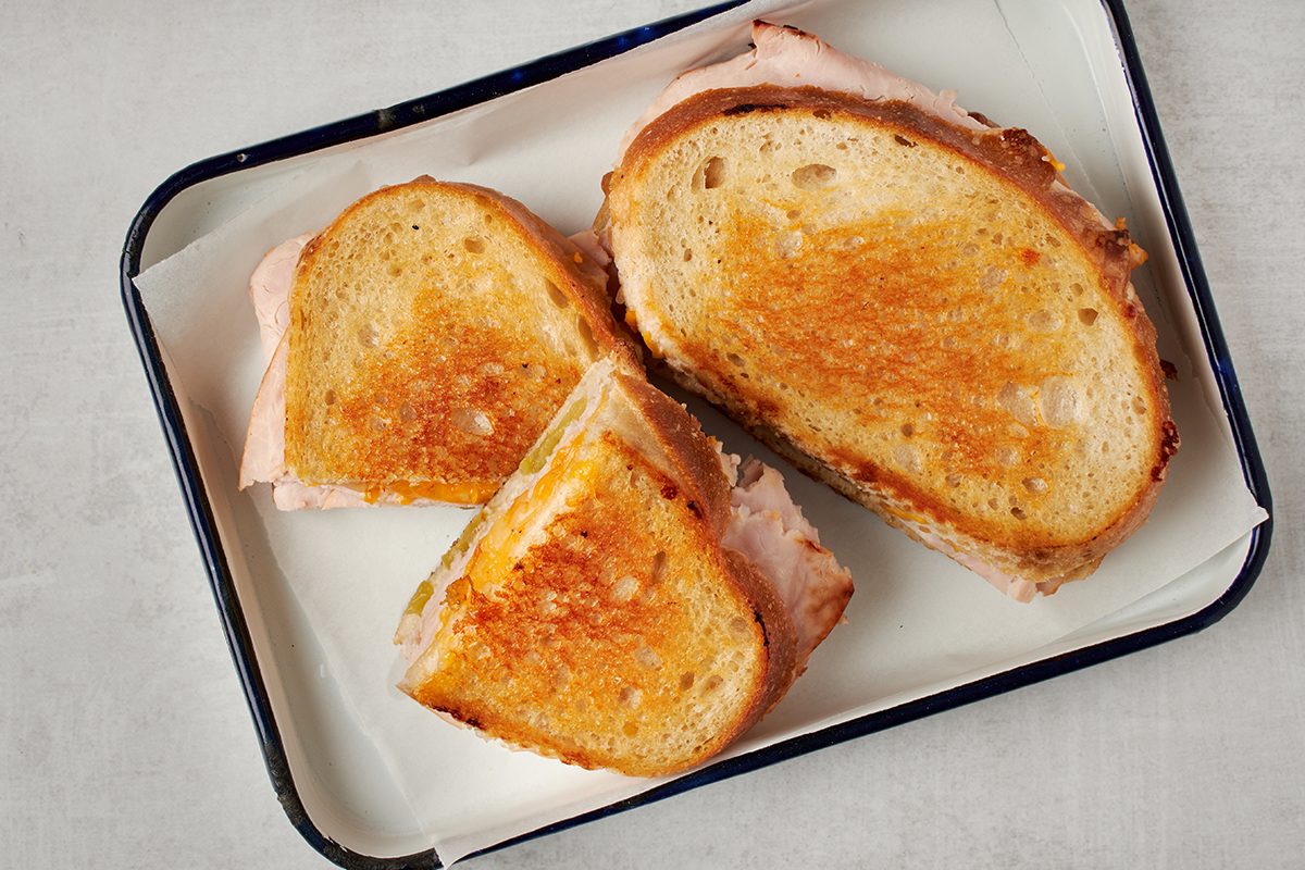 Quick and satisfying turkey melts with green chilies by Taste of Home.