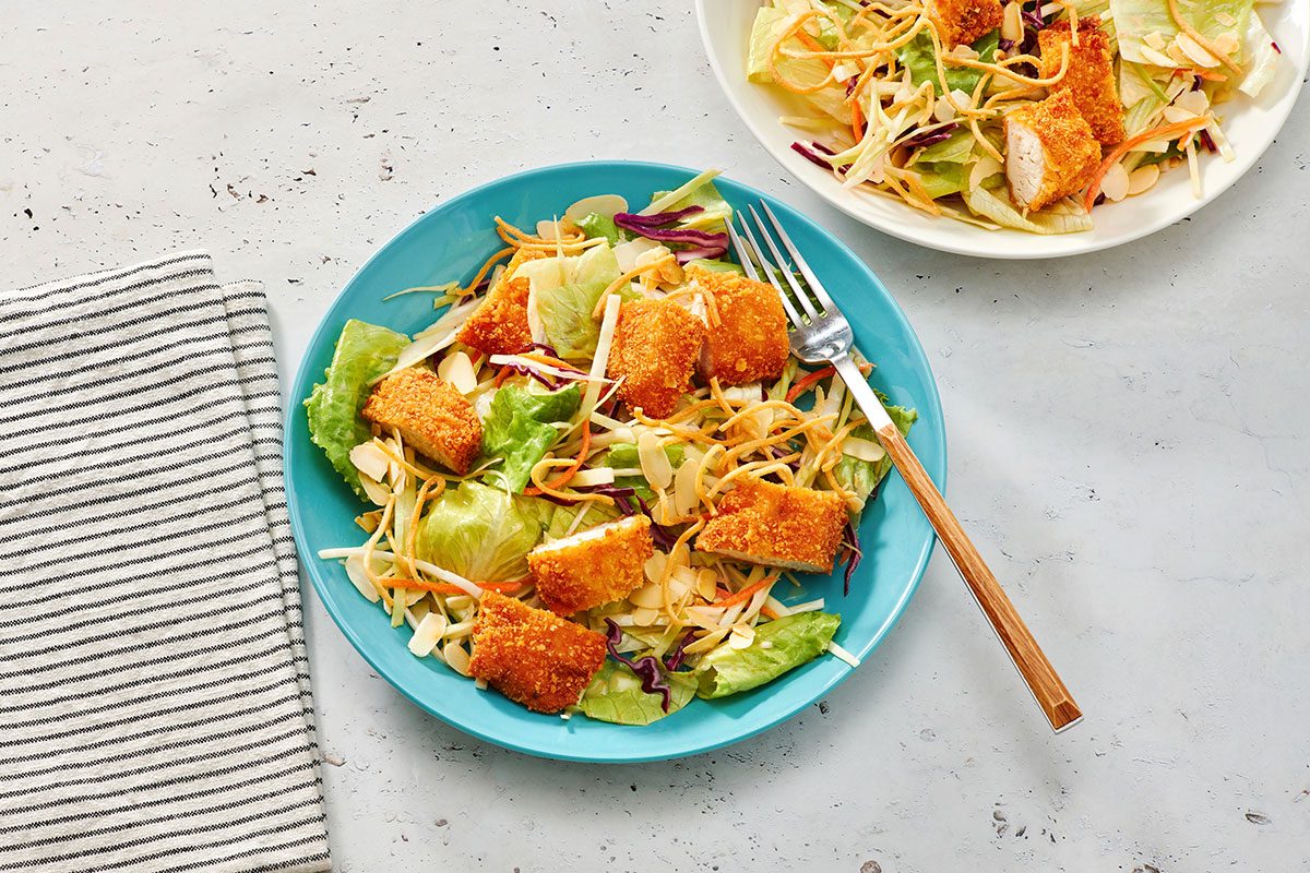 Asian Chicken Salad in a serving plate