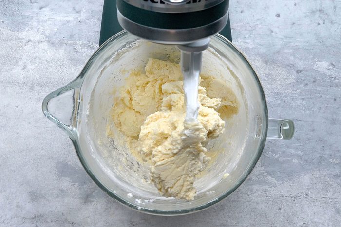 In a large bowl, cream shortening and sugar until light and fluffy