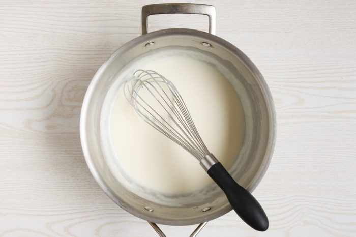 Making base for green bean casserole