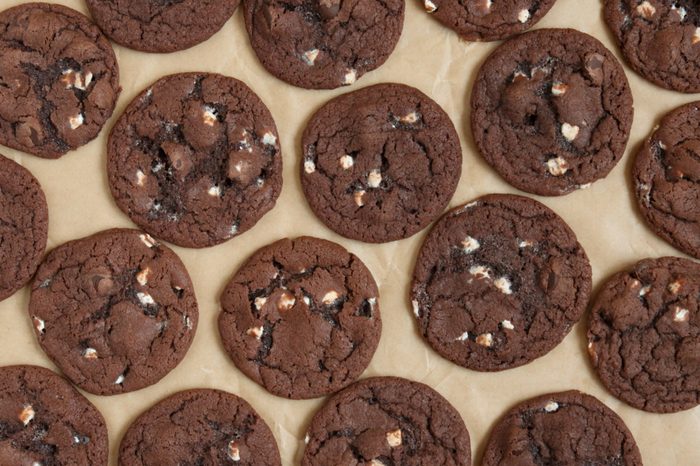 Hot Chocolate Cookies with mini marshmallows