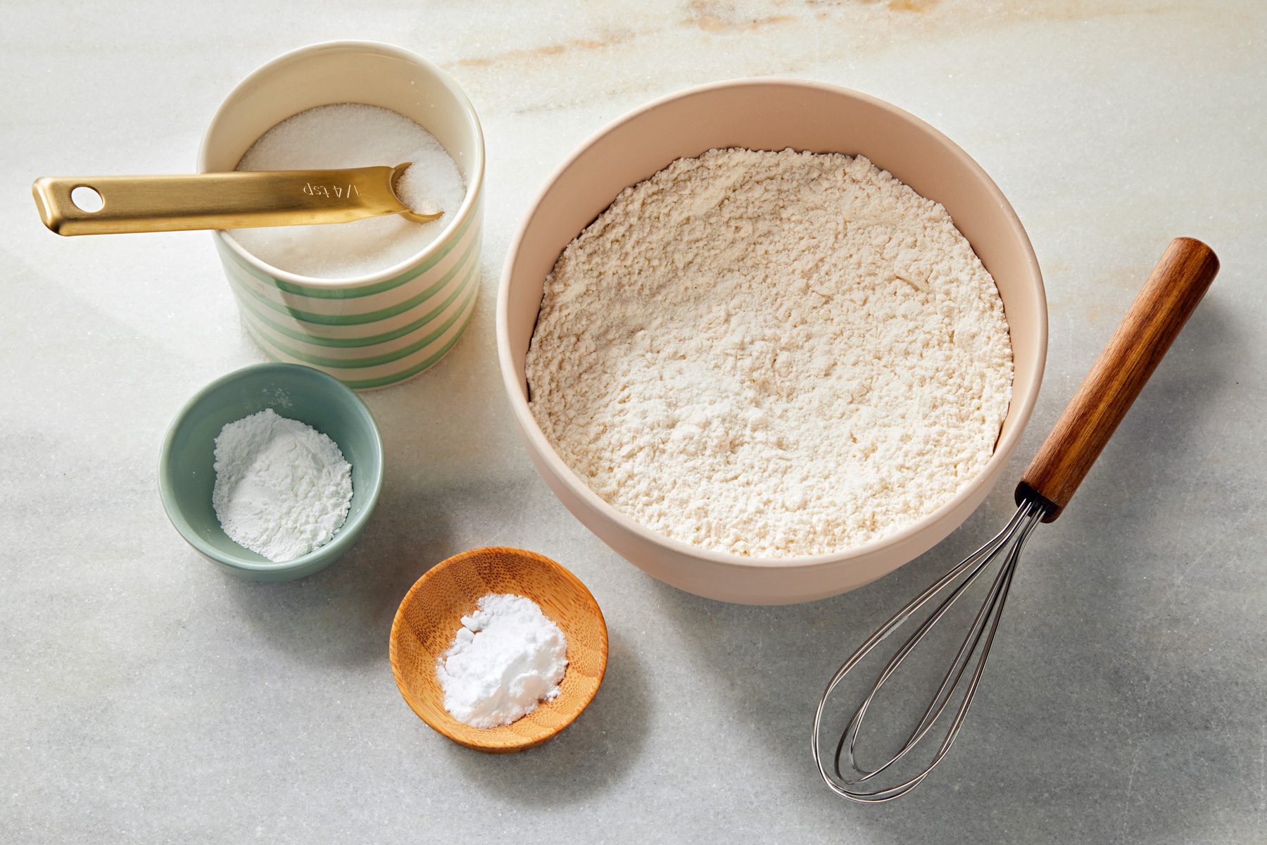 Oatmeal Coconut Cookies Ingredient top view shot