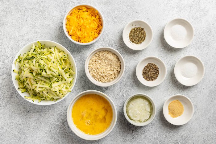 Taste of Home Zucchini Tots recipe photo of the ingredients.