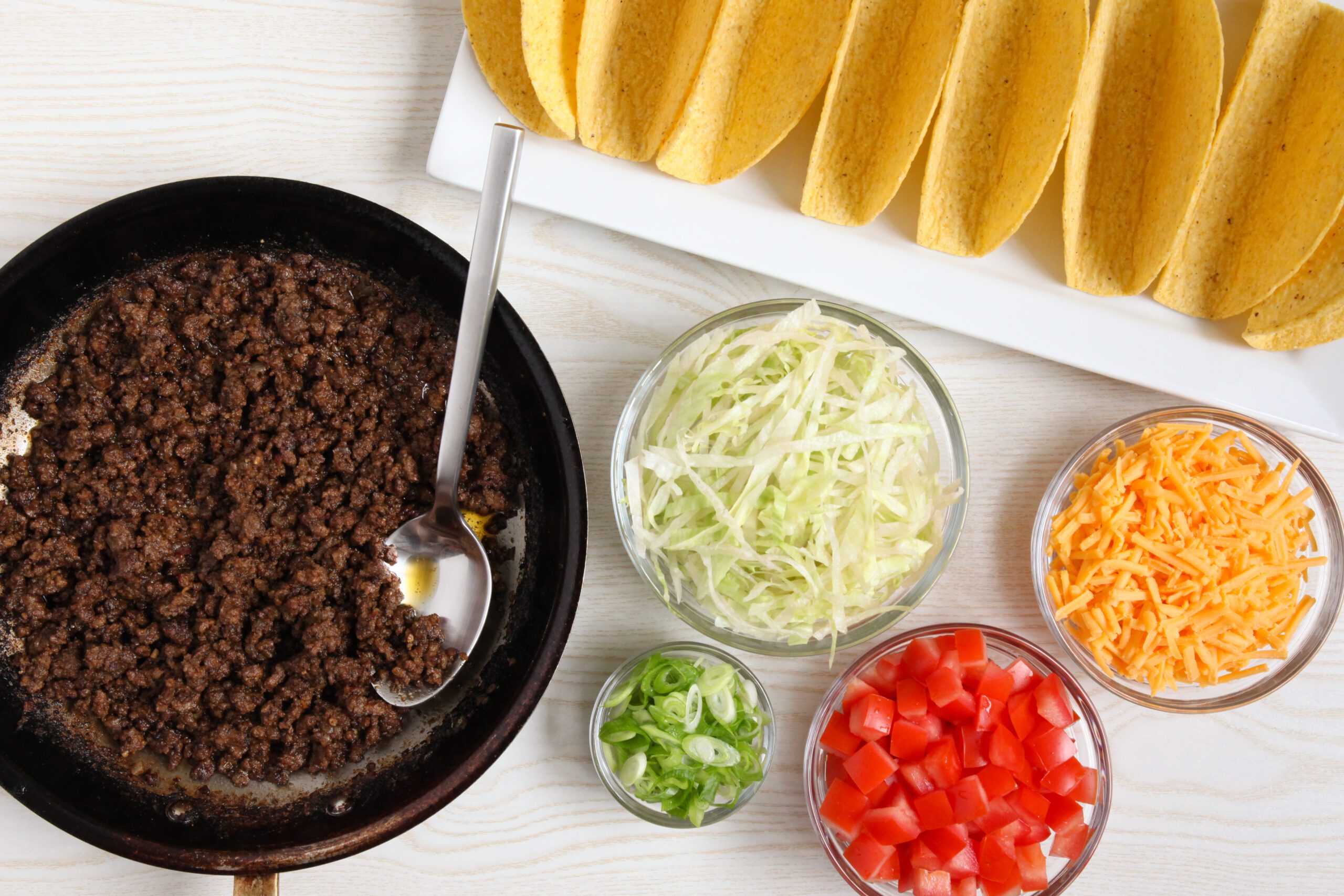 Beef Taco components