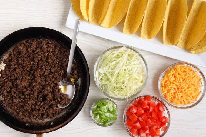 Beef Taco components