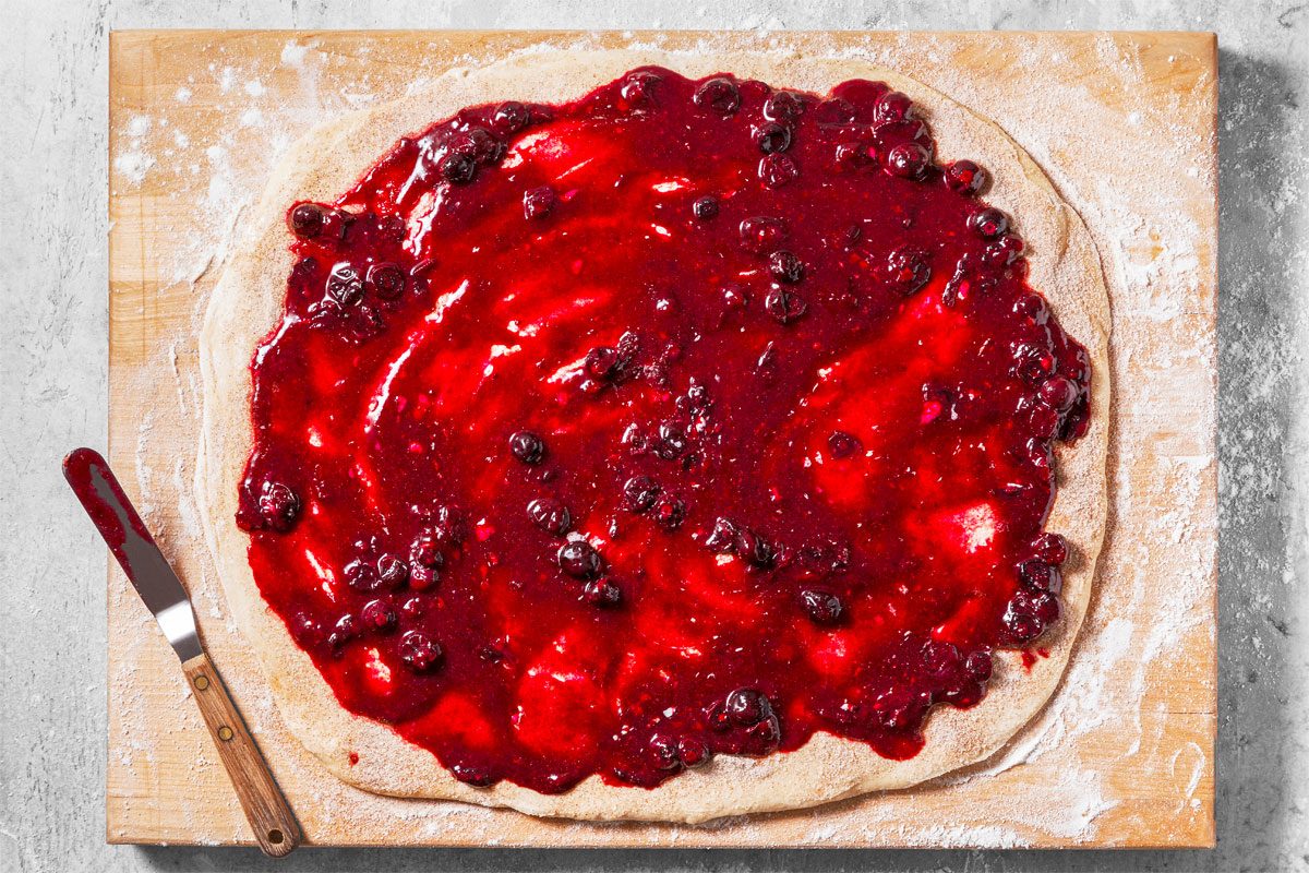 Spread Blueberry Jam On Top,